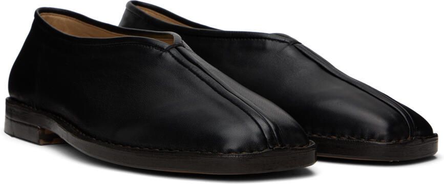 LEMAIRE Black Flat Piped Slippers - Picture 2