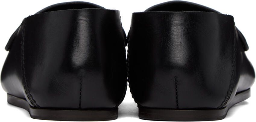 LEMAIRE Black Folded Mules
