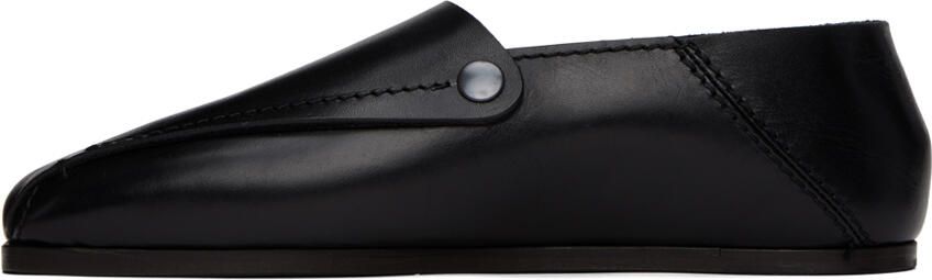 LEMAIRE Black Folded Mules - Picture 4