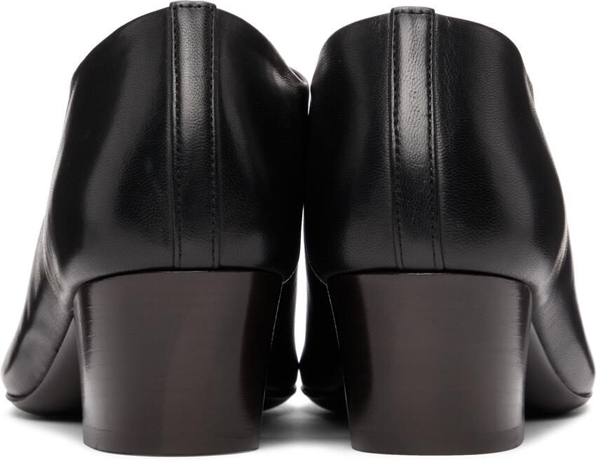 LEMAIRE Black Lace-Up Heel Derbys