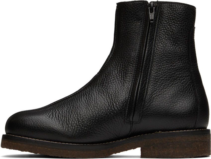 LEMAIRE Black Leather Chelsea Boots - Picture 3
