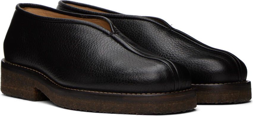 LEMAIRE Black Piped Loafers - Picture 2
