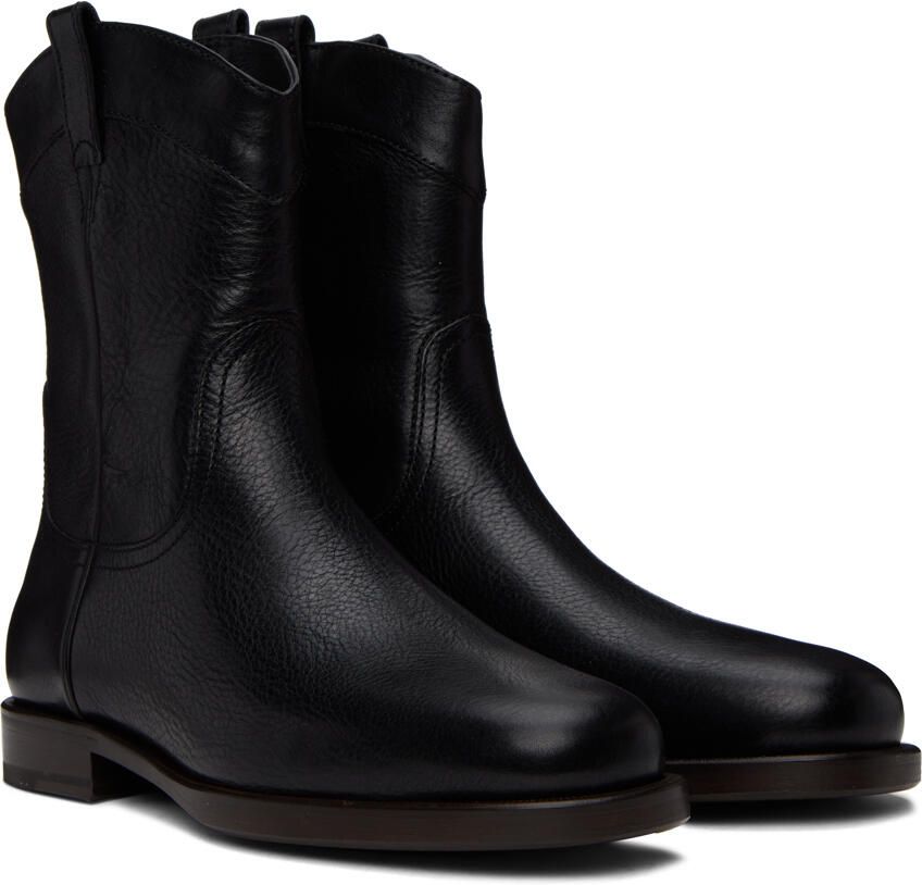 LEMAIRE Black Western Boots