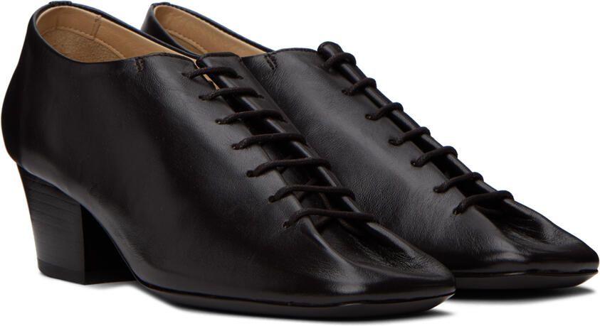 LEMAIRE Brown Heeled Derbies - Picture 2