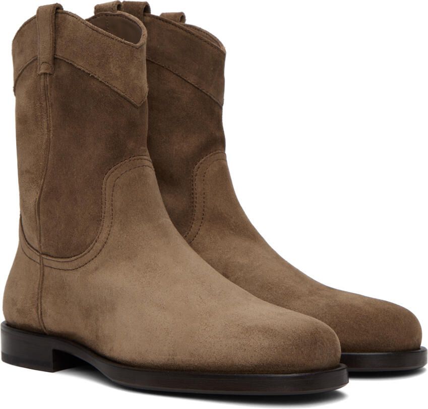 LEMAIRE Brown Western Boots