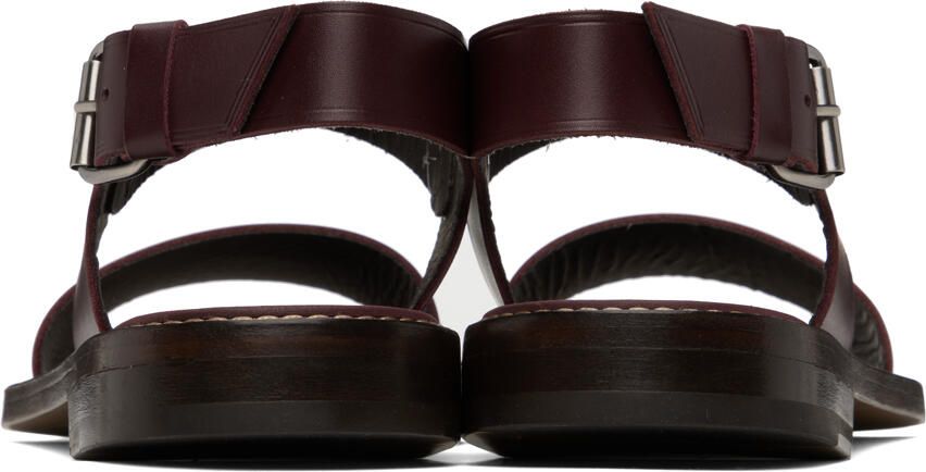 LEMAIRE Burgundy Classic Sandals