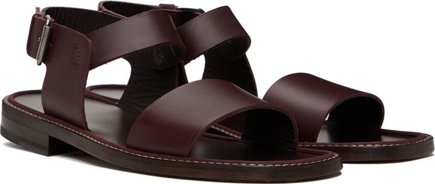 LEMAIRE Burgundy Classic Sandals - Picture 2