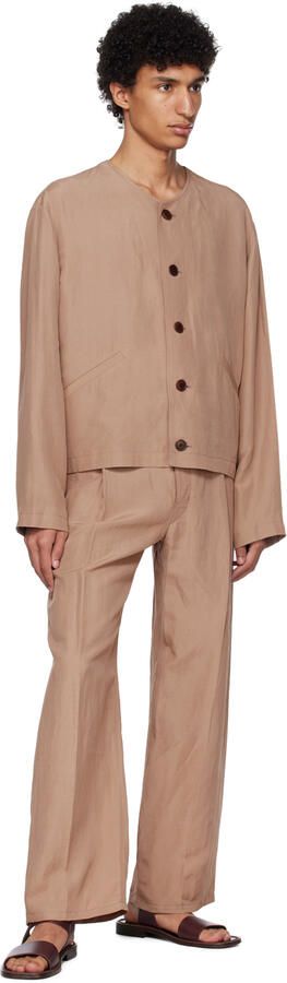 LEMAIRE Burgundy Classic Sandals - Picture 4