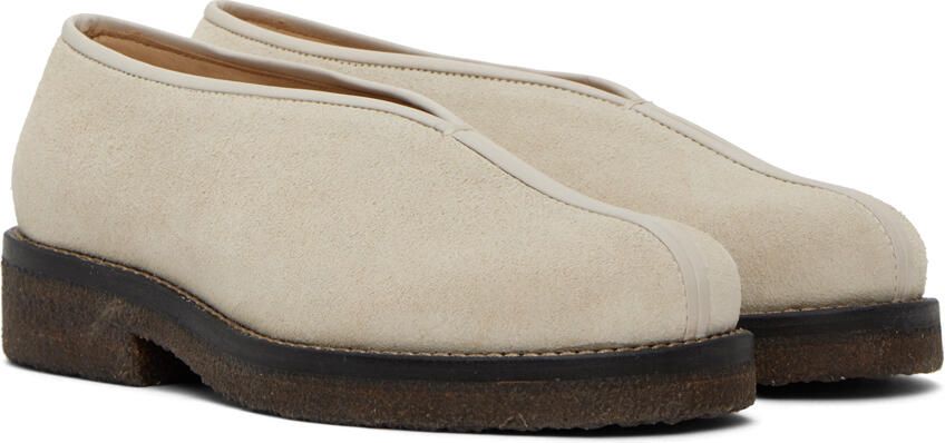 LEMAIRE Off-White Piped Slippers - Picture 2