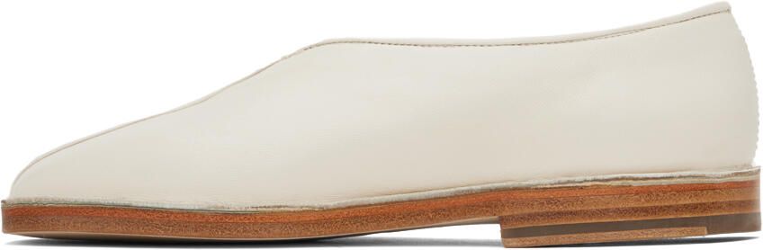 LEMAIRE White Piped Slippers - Picture 3