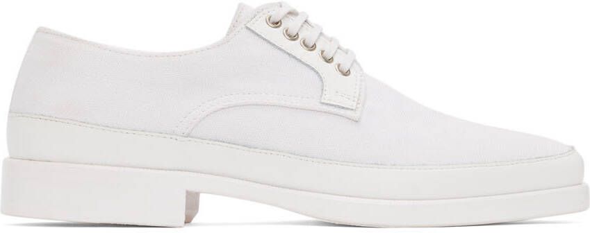 LEMAIRE White Canvas Derbys - Picture 5