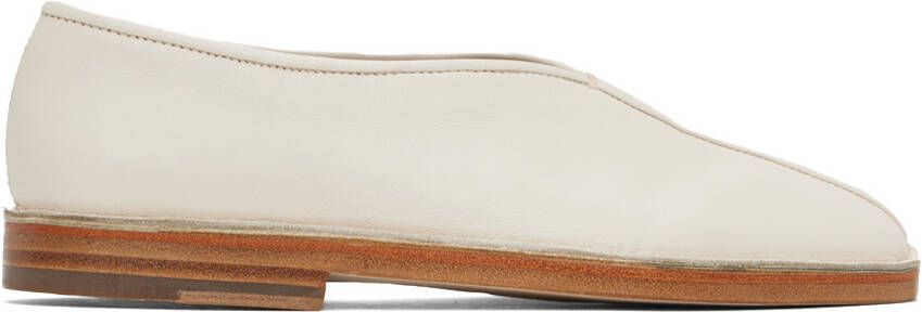 LEMAIRE White Piped Slippers - Picture 5
