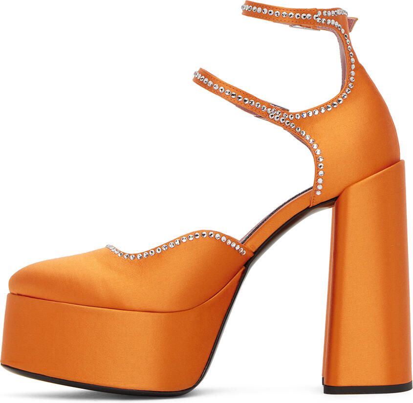 Les Petits Joueurs Orange Sole Jane Heels - Picture 2