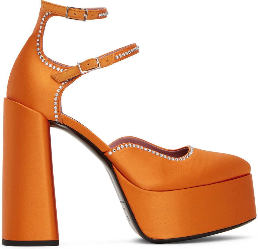 Les Petits Joueurs Orange Sole Jane Heels - Picture 5