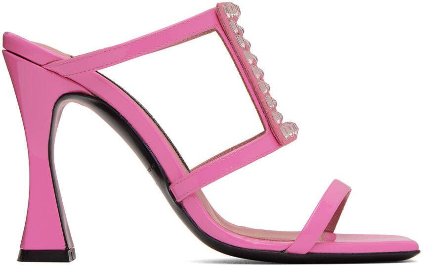 Les Petits Joueurs Pink Hoya Heeled Sandals
