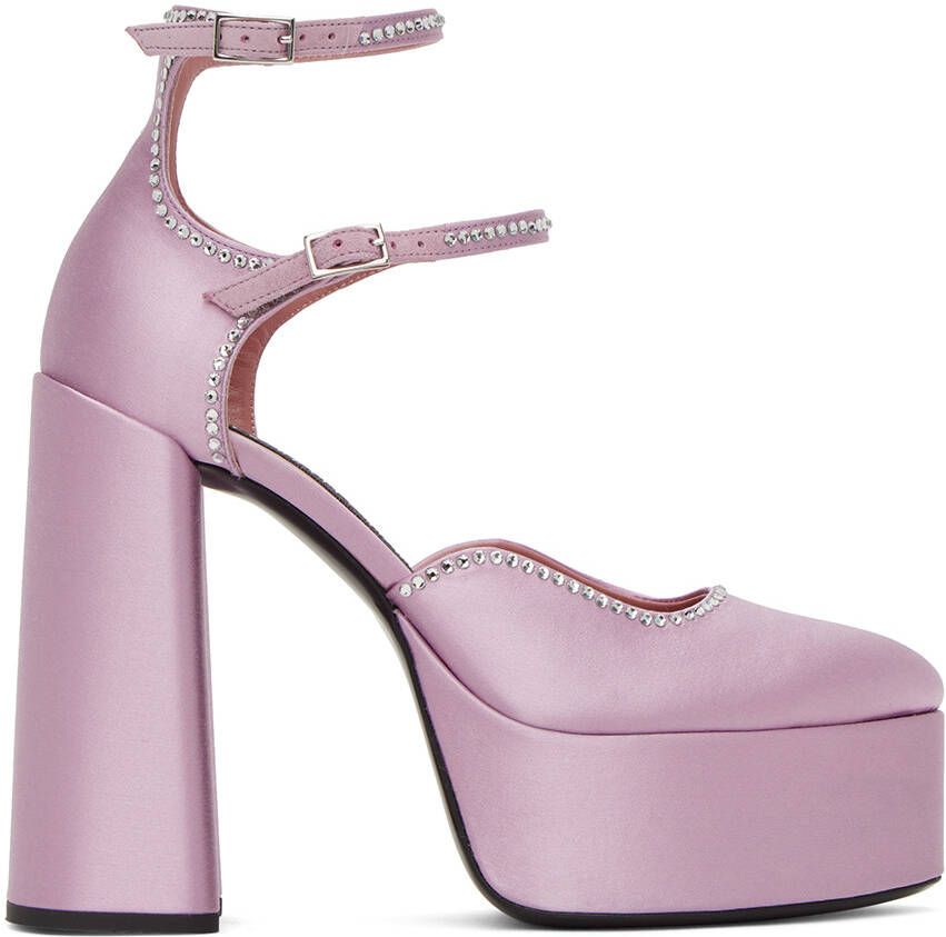 Les Petits Joueurs Purple Sole Jane Heels - Picture 5