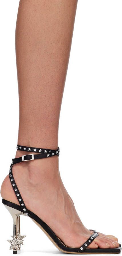MACH & MACH Black Amelie Star Heeled Sandals - Picture 5