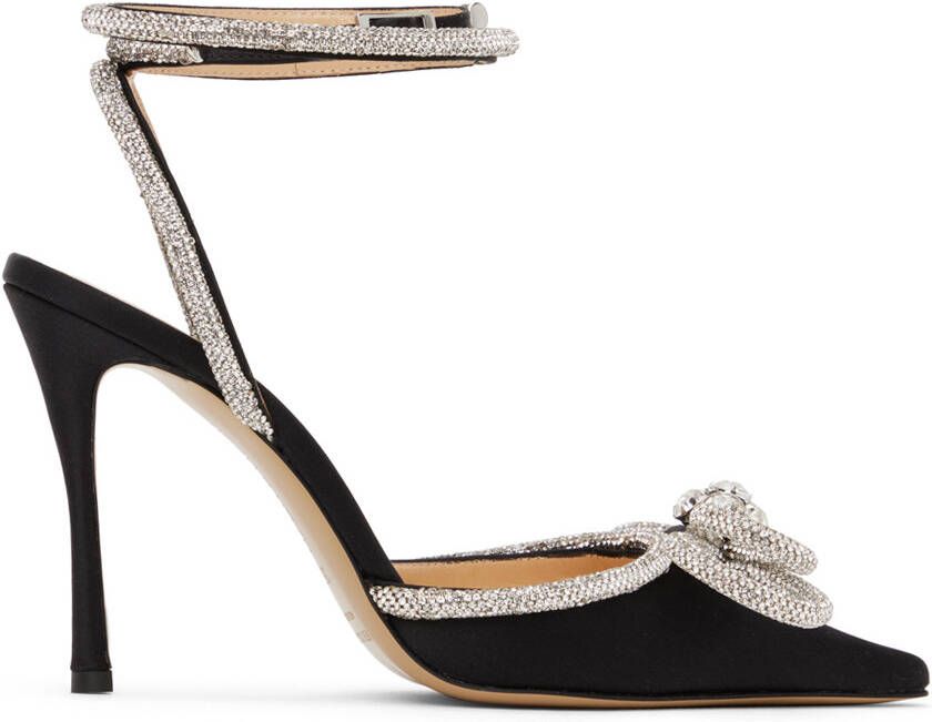 MACH & MACH Black Double Bow 110 Heels - Picture 5