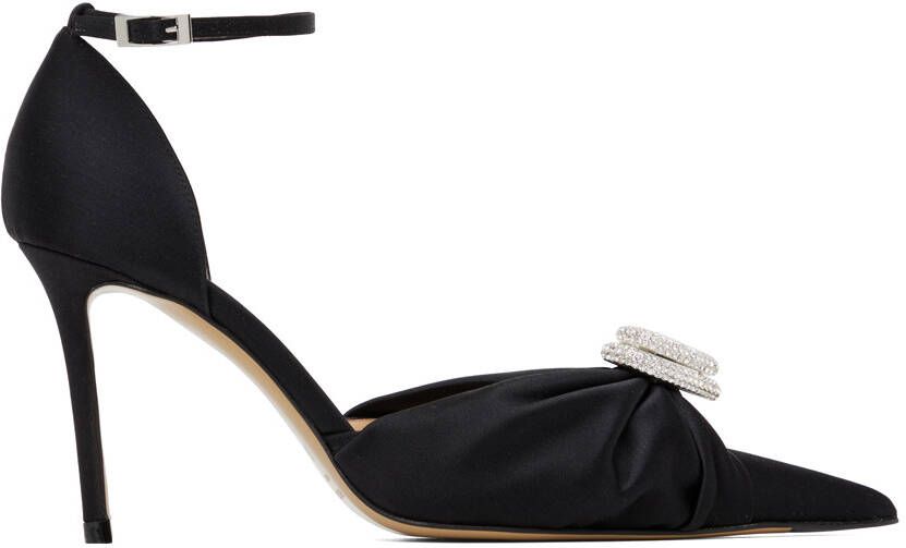 MACH & MACH Black Double Heart 110 Heels - Picture 5