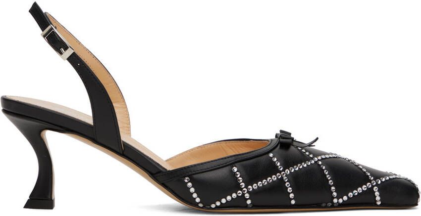 MACH & MACH Black Marien Heels - Picture 5