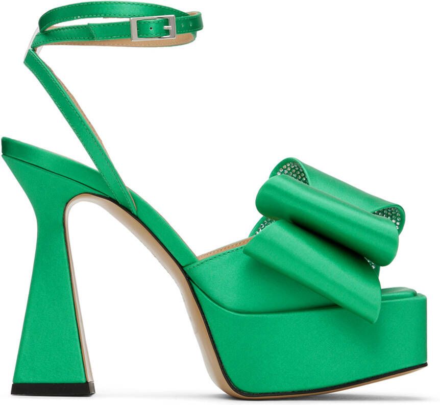 MACH & MACH Green 'Le Cadeau' 140 Platform Heeled Sandals - Picture 5