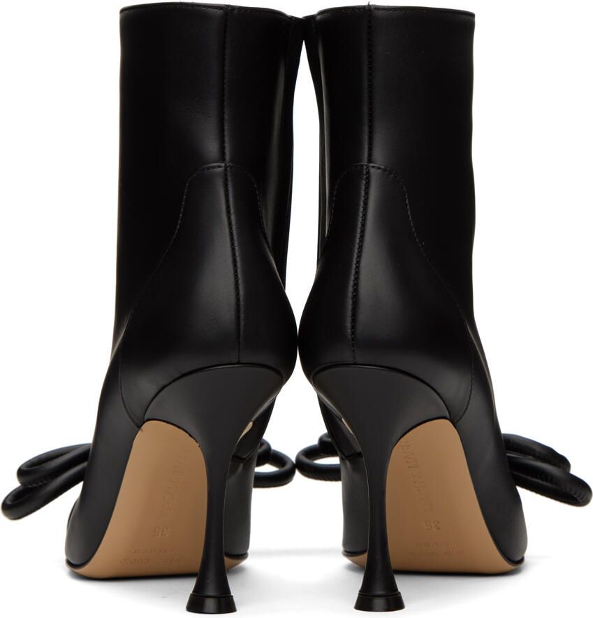 MACH & MACH Black Double Bow 100 Ankle Boots