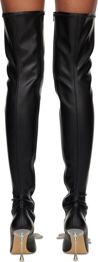 MACH & MACH Black Double Bow 100 Boots - Picture 5