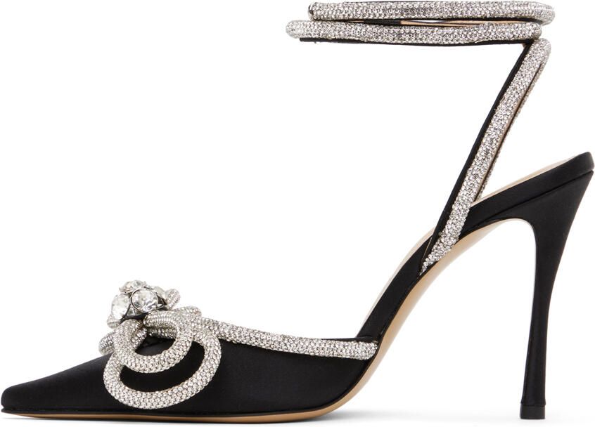 MACH & MACH Black Double Bow 110 Heels - Picture 2