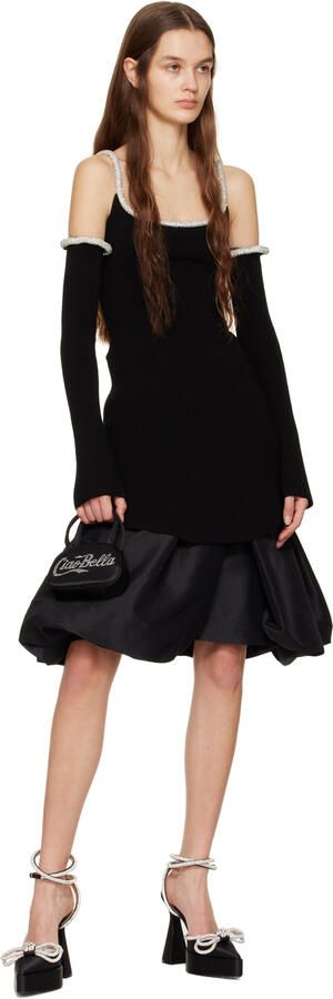 MACH & MACH Black Double Bow Platform Heels - Picture 4