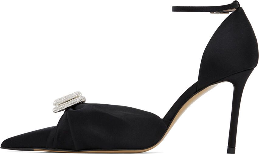 MACH & MACH Black Double Heart 110 Heels - Picture 3