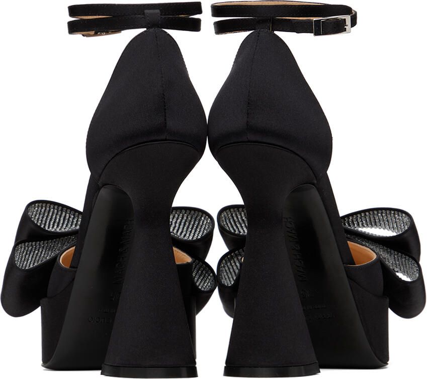 MACH & MACH Black 'Le Cadeau' 140 Platform Heels