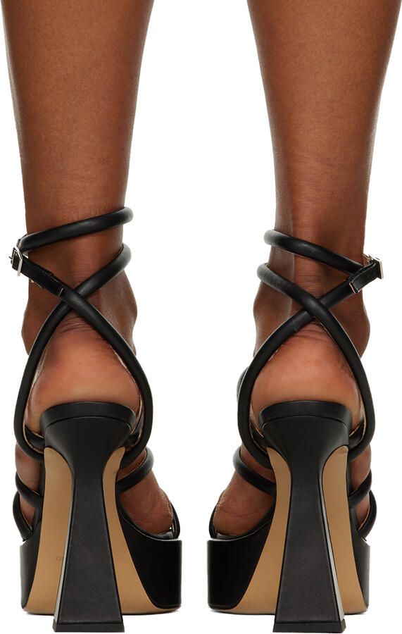 MACH & MACH Black Platform 140 Heeled Sandals - Picture 2