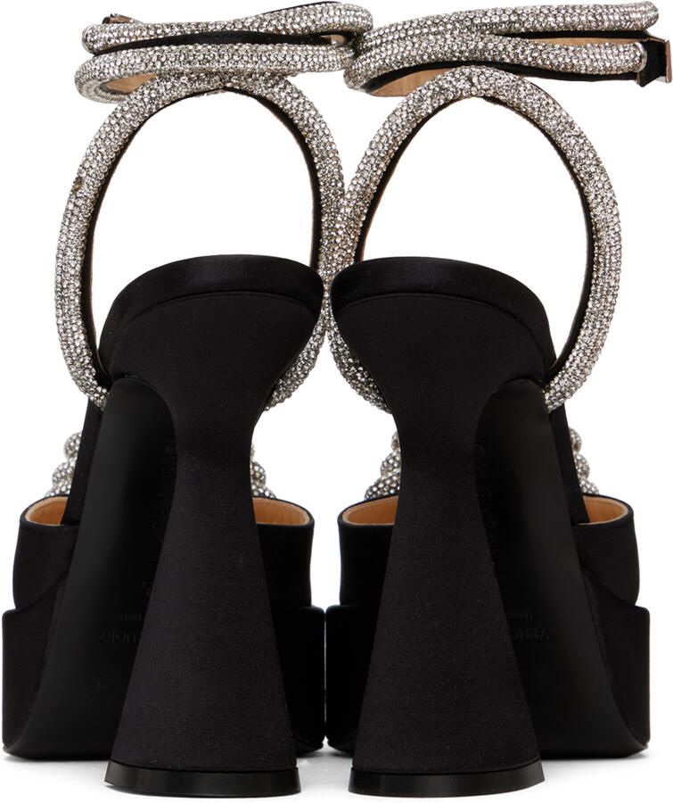 MACH & MACH Black Triple Heart Heels