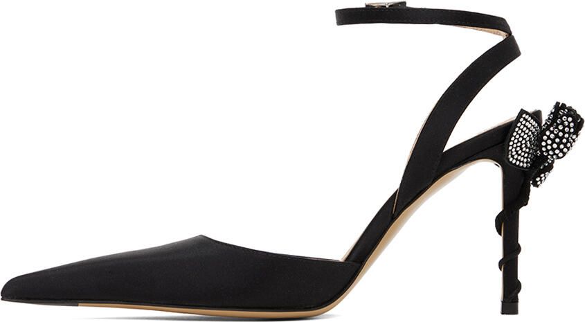 MACH & MACH Black Wonder Tulip 95 Heels - Picture 3