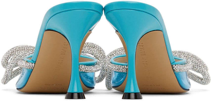 MACH & MACH Blue Double Bow 100 Heels - Picture 2