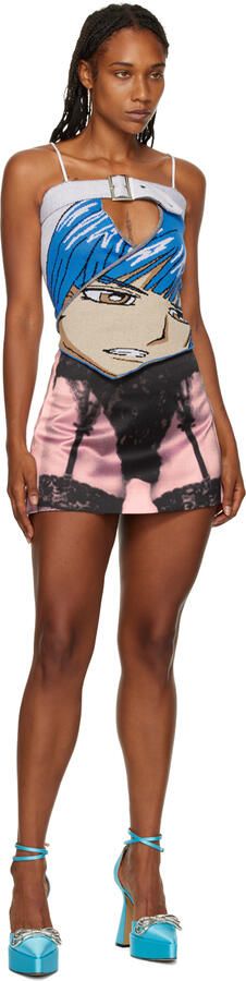 MACH & MACH Blue Double Bow Platform 140 Heels - Picture 4