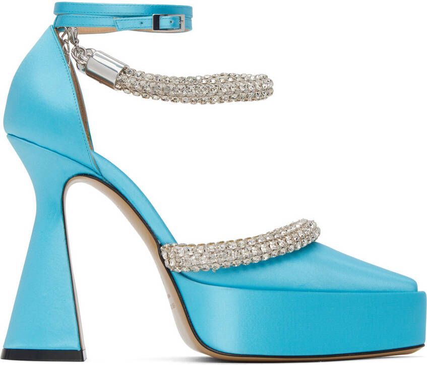 MACH & MACH Blue Kimberly Platform Heels
