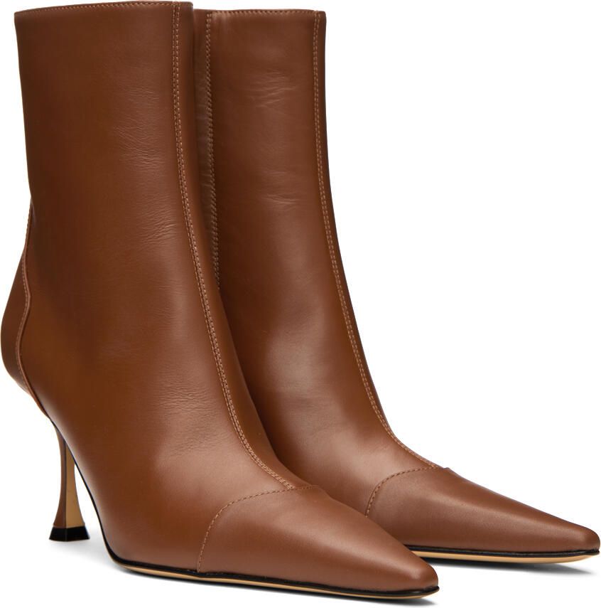 MACH & MACH Brown Dark 85 Ankle Boots