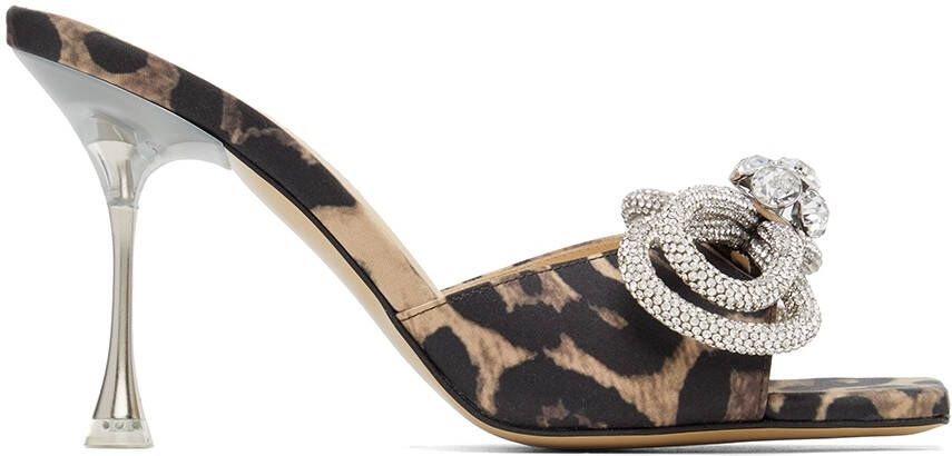 MACH & MACH Brown Double Bow 95 Mules