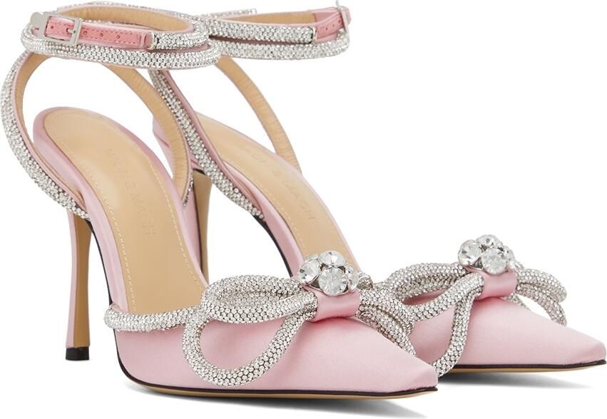 MACH & MACH Pink Double Bow 110 Heels - Picture 2