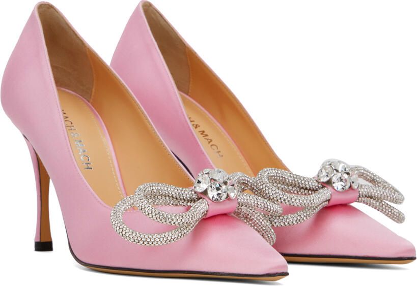 MACH & MACH Pink Double Bow 95 Heels - Picture 2