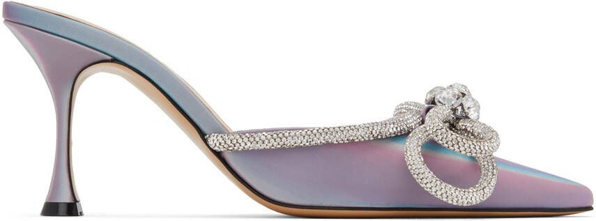 MACH & MACH Pink Double Bow Mules - Picture 5