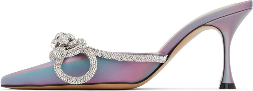 MACH & MACH Pink Double Bow Mules - Picture 3