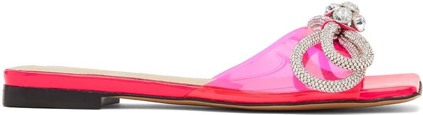 MACH & MACH Pink Double Bow Sandals - Picture 5