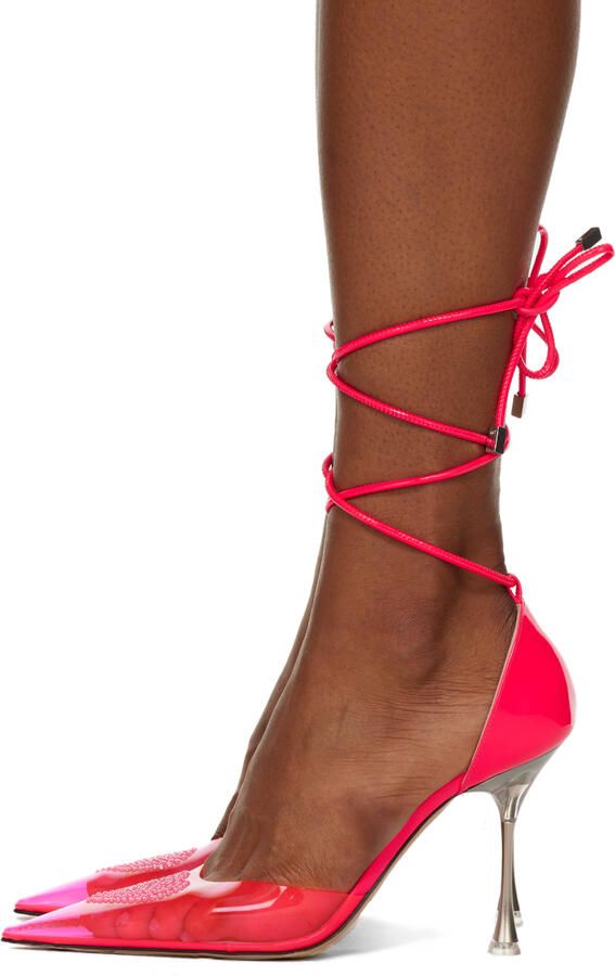 MACH & MACH Pink Heart 100 Heels - Picture 2