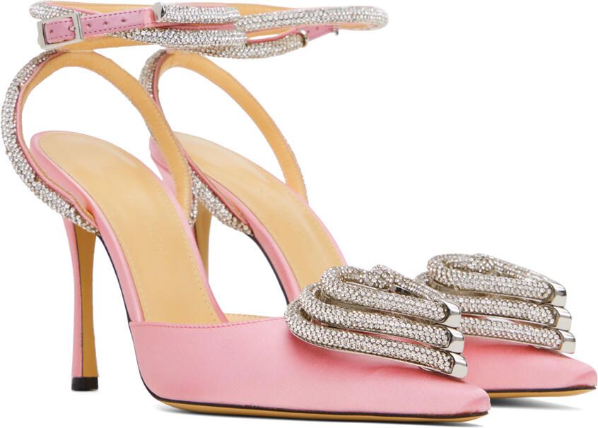 MACH & MACH Pink Triple Hearts Heels - Picture 3