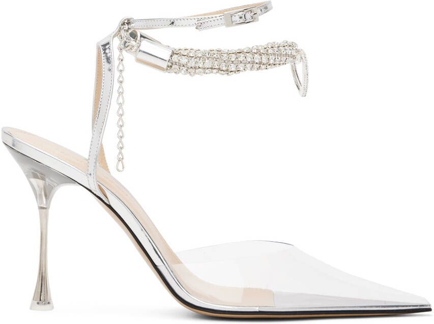 MACH & MACH Silver Alexa Heels - Picture 5
