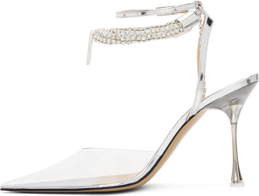 MACH & MACH Silver Alexa Heels - Picture 3