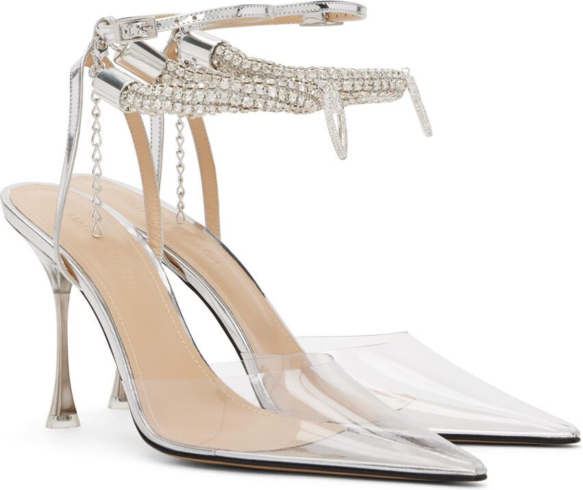 MACH & MACH Silver Alexa Heels - Picture 2
