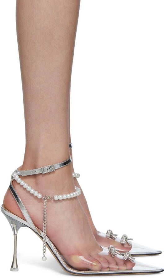 MACH & MACH Silver Matilda 100 Heels - Picture 5